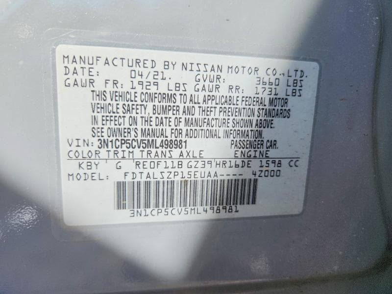 2021 NISSAN KICKS SV 13