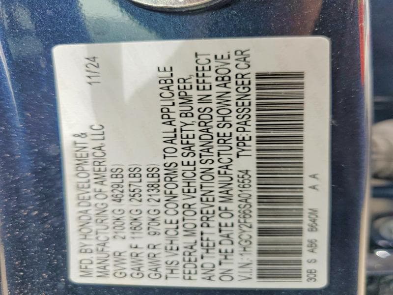2025 HONDA ACCORD HYBRID EXL 12