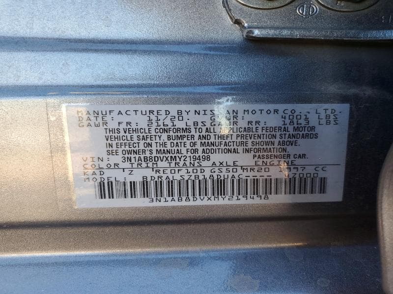 2021 NISSAN SENTRA SR 12