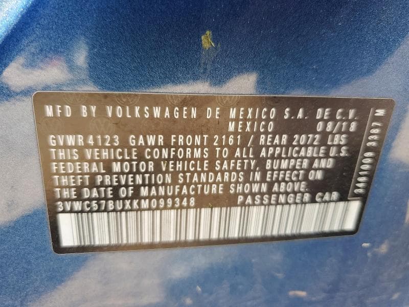 2019 VOLKSWAGEN JETTA S 12