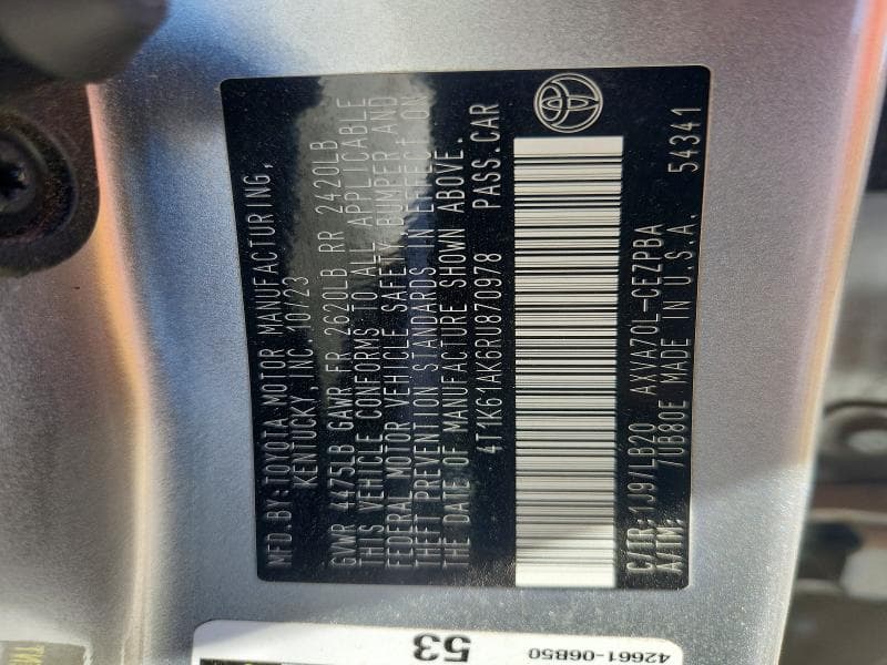 2024 TOYOTA CAMRY XSE 12