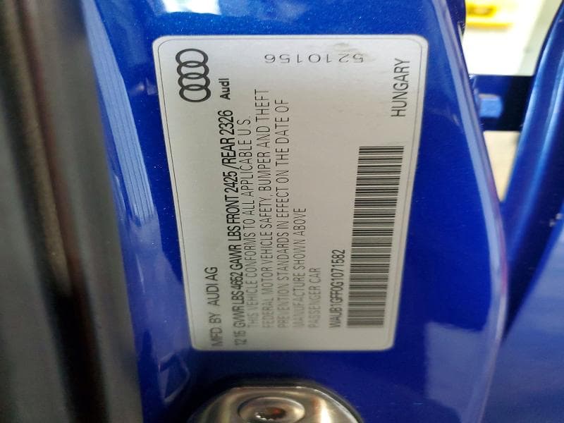 2016 AUDI S3 PREMIUM PLUS 13