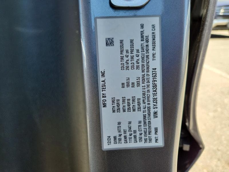 2025 TESLA MODEL 3 13