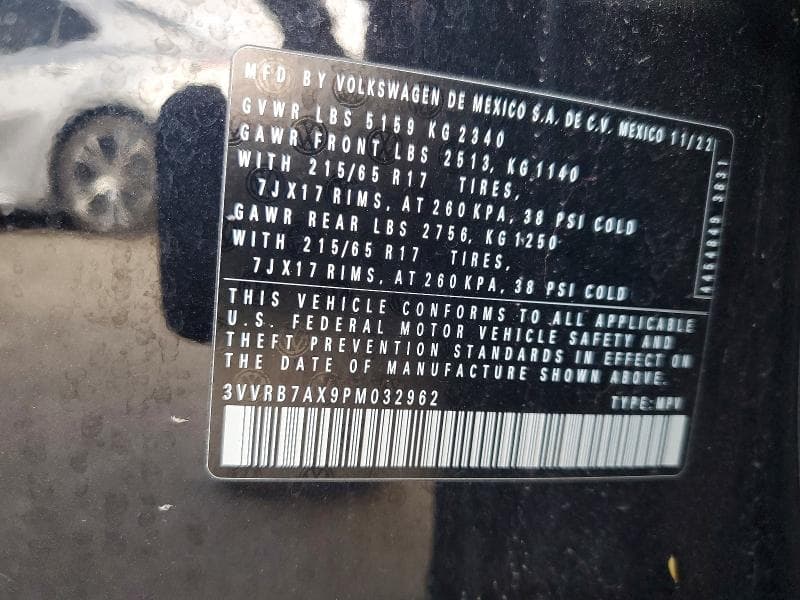 2023 VOLKSWAGEN TIGUAN S 13