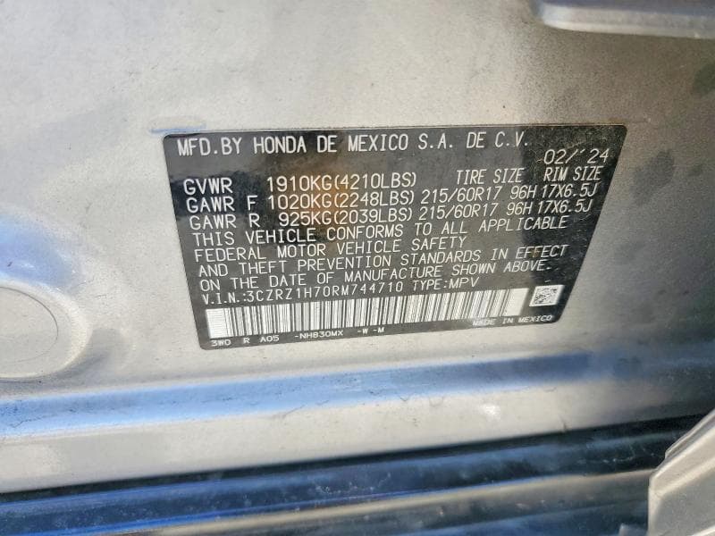 2024 HONDA HR-V EXL EXL 14