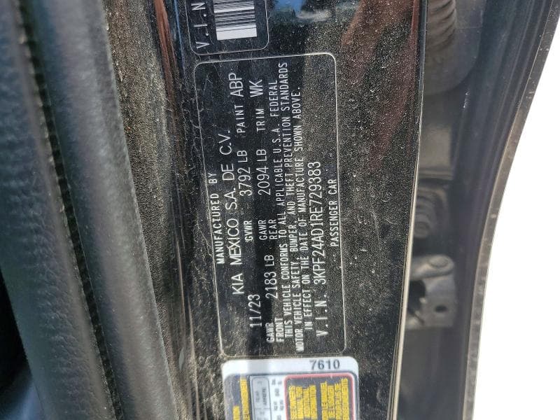 2024 KIA FORTE LXS 12