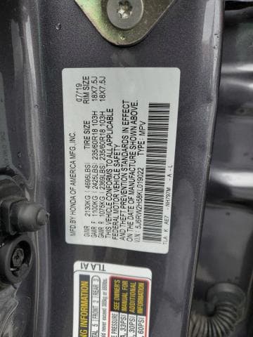 2019 HONDA CR-V EX 12
