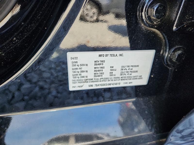 2022 TESLA MODEL Y 12