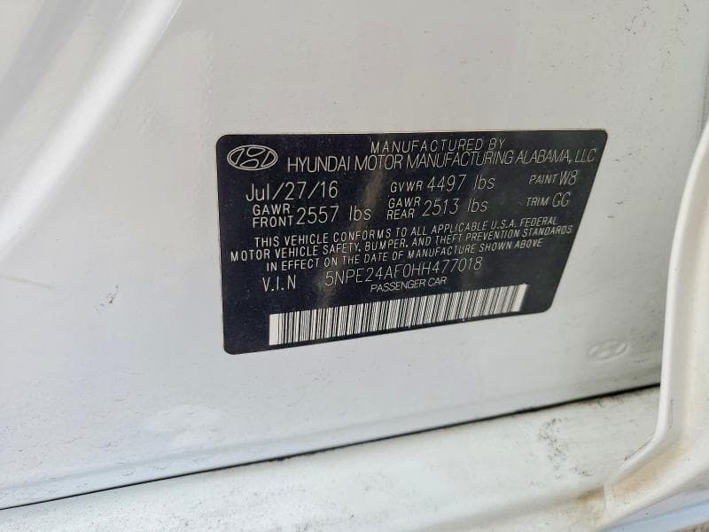 2017 HYUNDAI SONATA SE 13