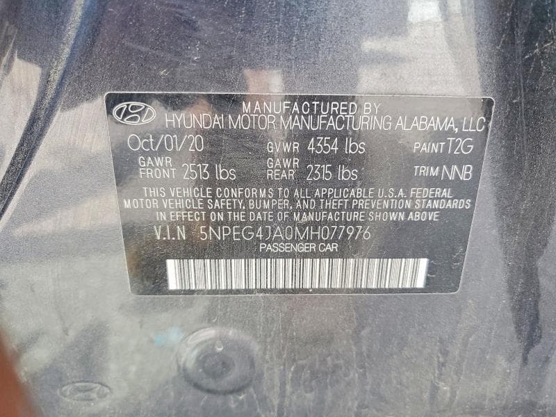 2021 HYUNDAI SONATA SE 12