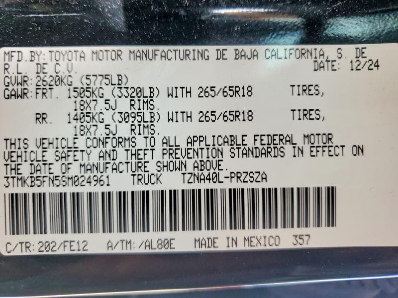 2025 TOYOTA TACOMA TRD SPORT 13