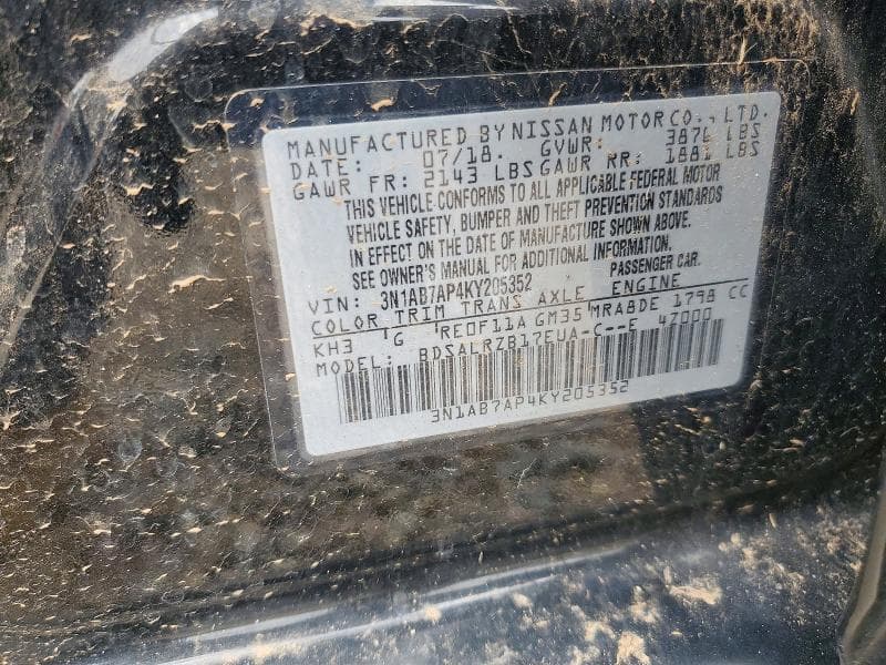2019 NISSAN SENTRA SR 12
