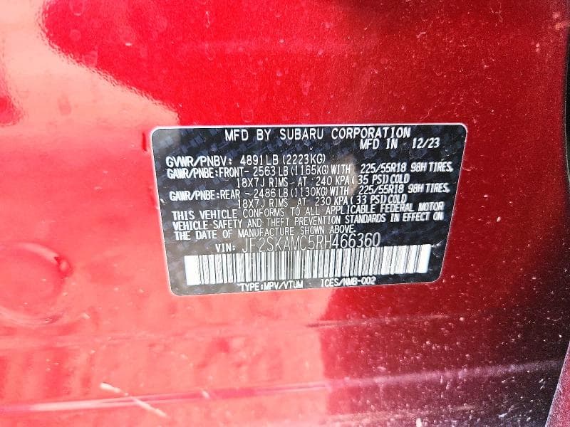 2024 SUBARU FORESTER TOURING TOURING 13