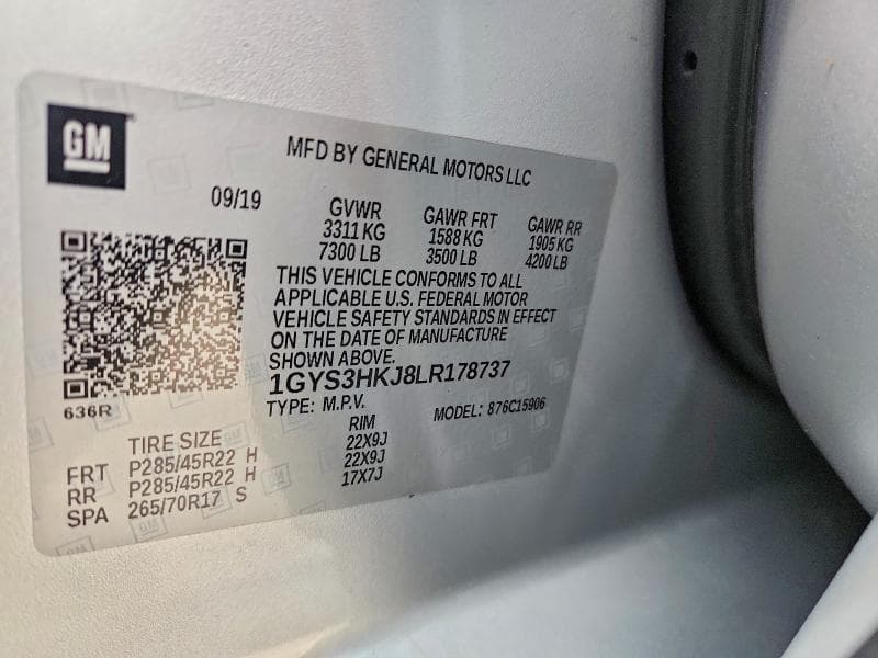 2020 CADILLAC ESCALADE ESV LUXURY 13