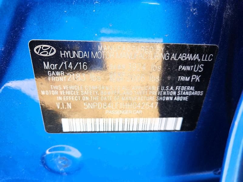2017 HYUNDAI ELANTRA SE SE 13