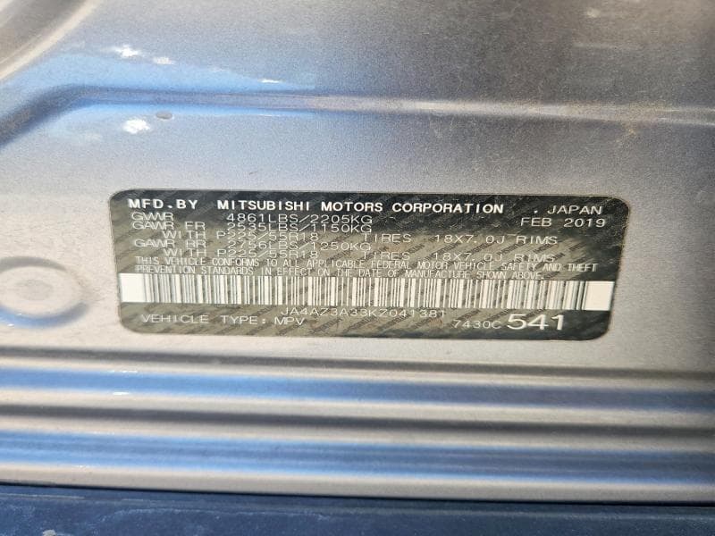 2019 MITSUBISHI OUTLANDER SE SE 13