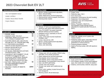 2023 CHEVROLET BOLT EV 2LT 12
