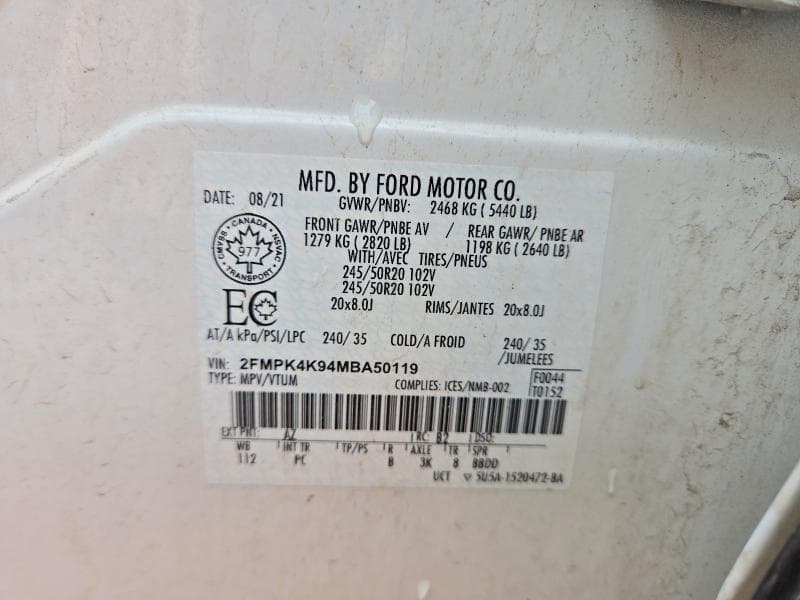 2021 FORD EDGE TITANIUM 13