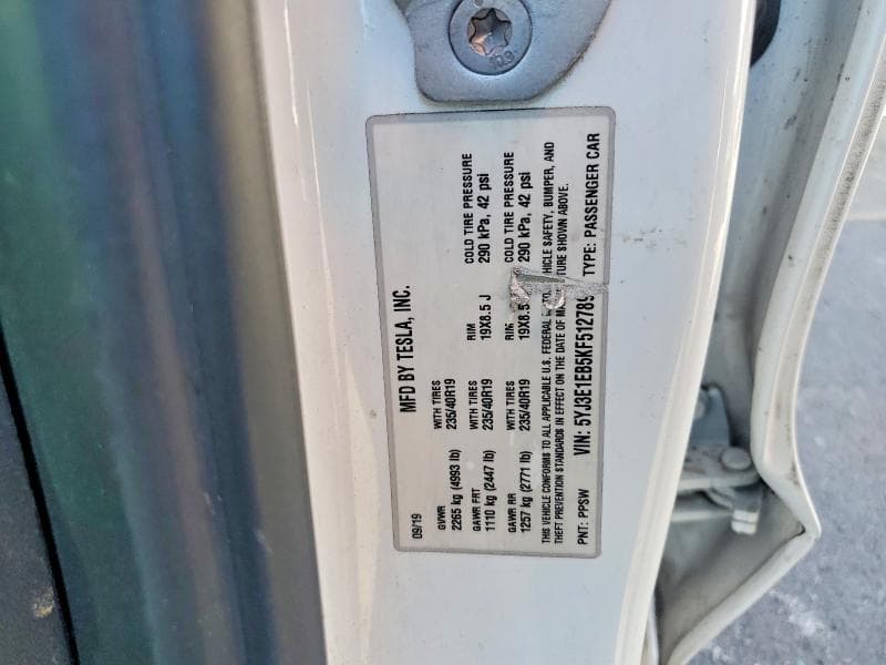 2019 TESLA MODEL 3 12