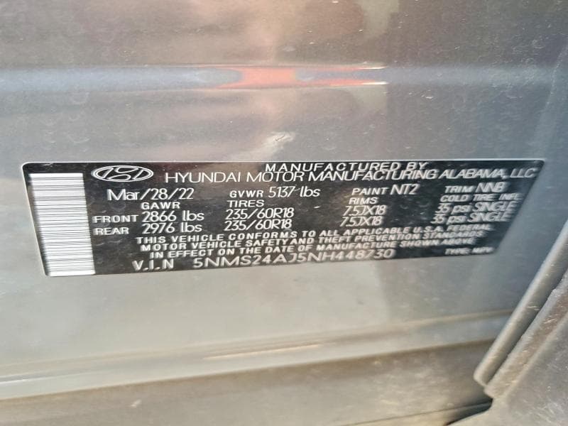 2022 HYUNDAI SANTA FE SEL 13