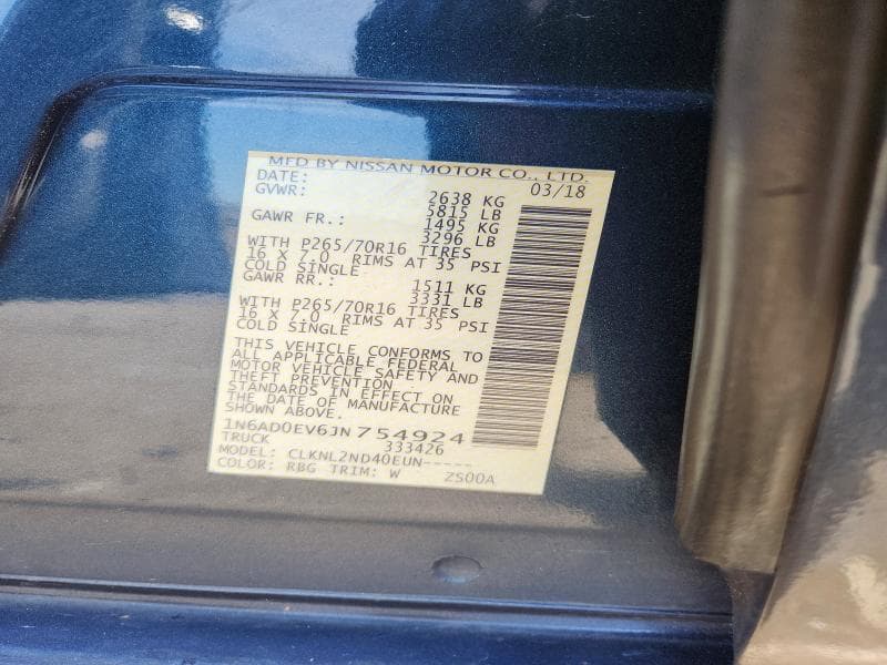 2018 NISSAN FRONTIER SV 12