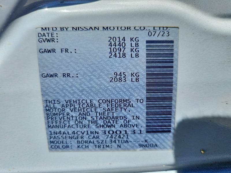 2024 NISSAN ALTIMA SR 12