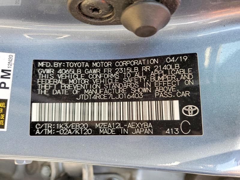 2020 TOYOTA COROLLA XSE XSE 13