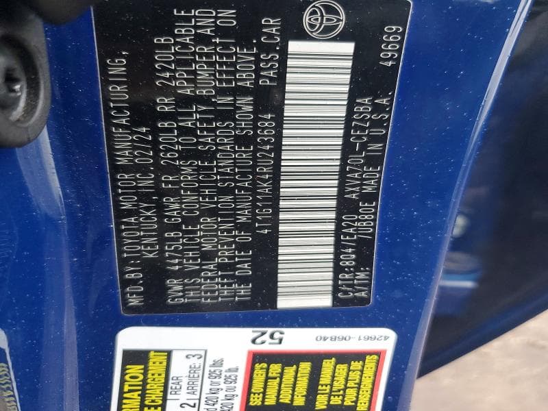 2024 TOYOTA CAMRY SE SE 12