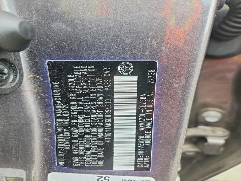 2020 TOYOTA CAMRY SE SE 13