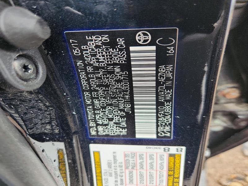 2018 TOYOTA CAMRY LE LE 13