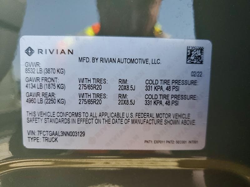 2022 RIVIAN R1T LAUNCH EDITION 12