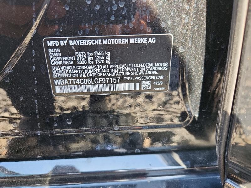 2020 BMW 740 XI XI 12