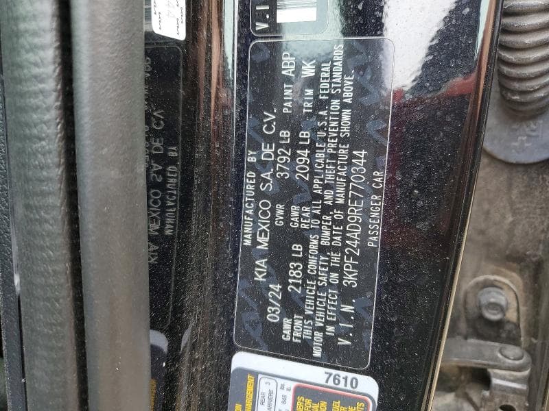 2024 KIA FORTE LXS LXS 12