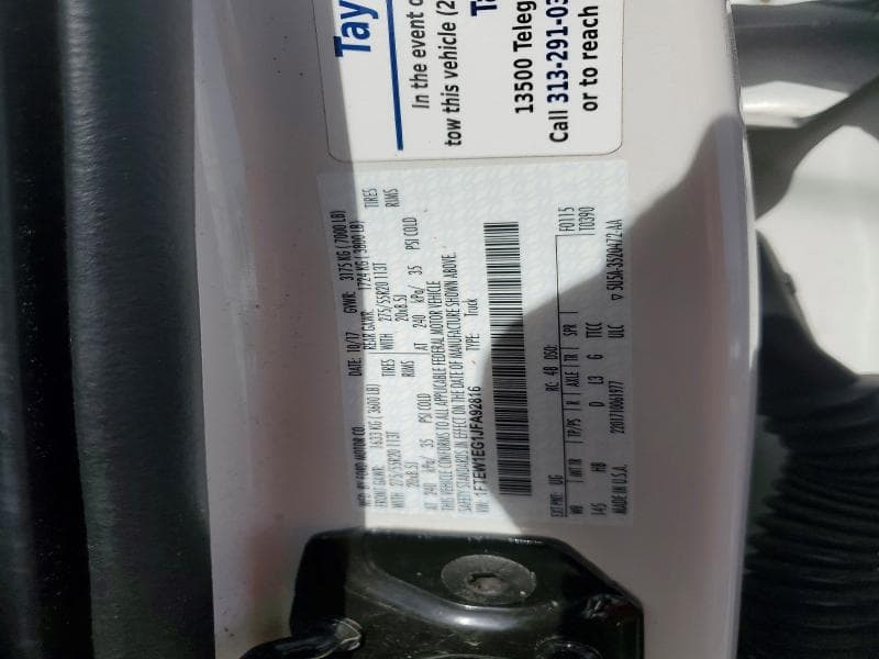 2018 FORD F150 SUPERCREW SUPERCREW 12