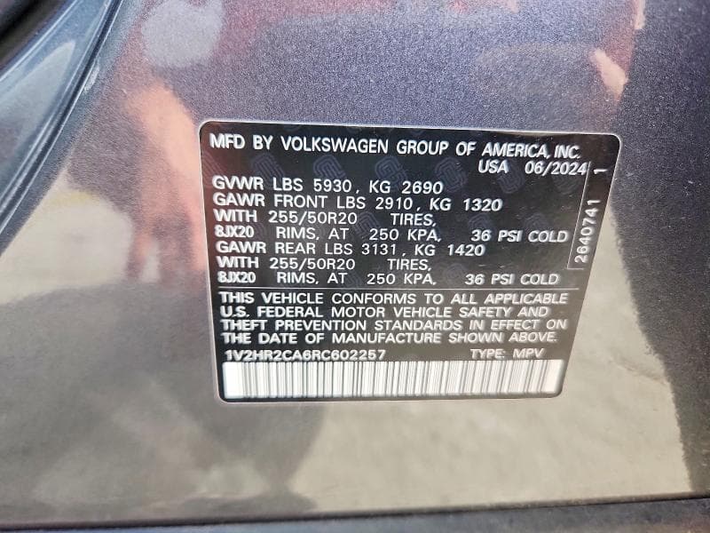 2024 VOLKSWAGEN ATLAS SE 13
