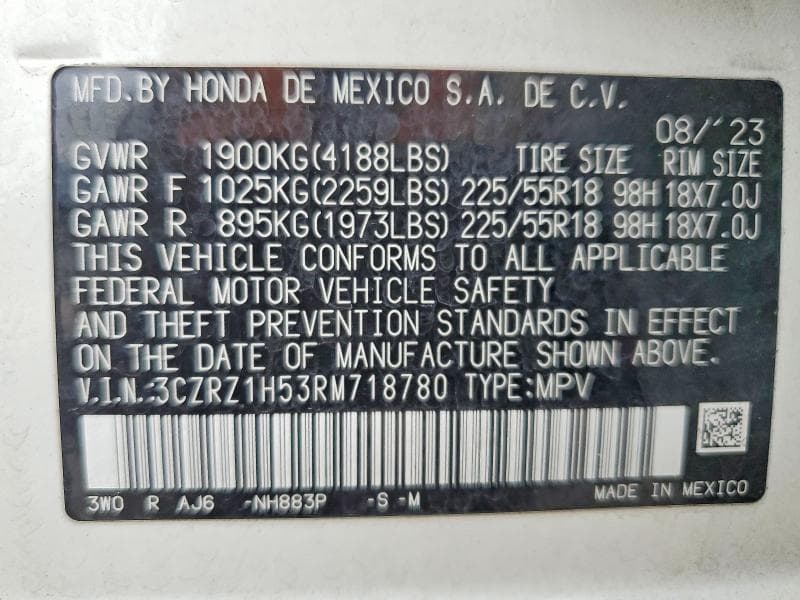 2024 HONDA HR-V SPORT 13