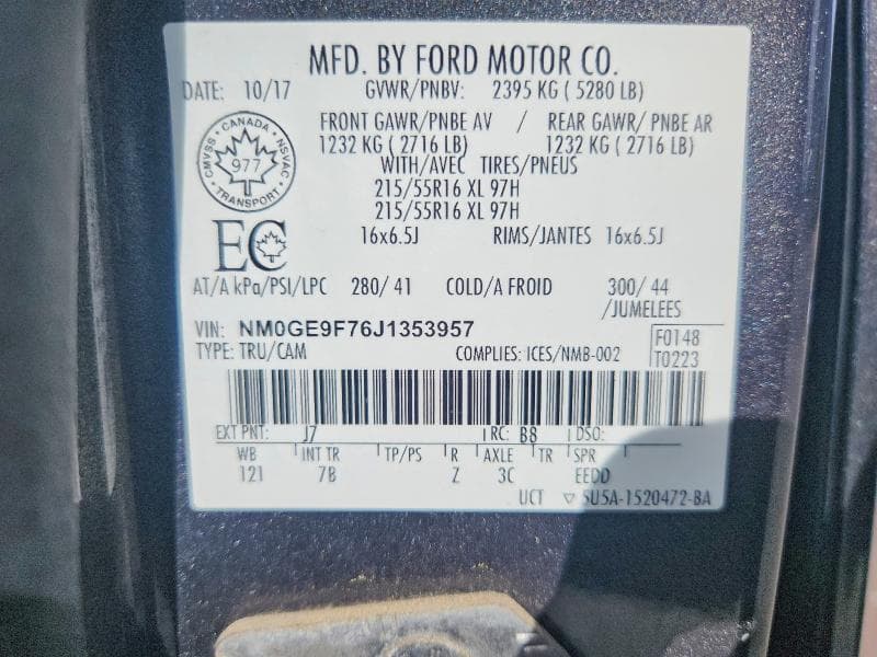 2018 FORD TRANSIT CONNECT XLT 12