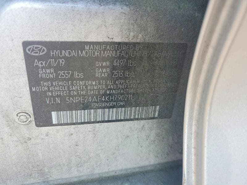 2019 HYUNDAI SONATA SE 12