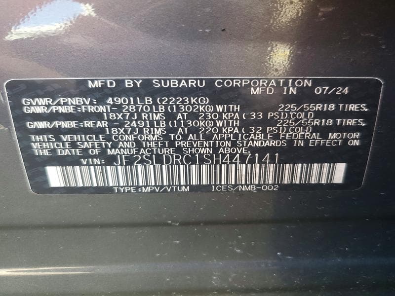 2025 SUBARU FORESTER LIMITED LIMITED 13