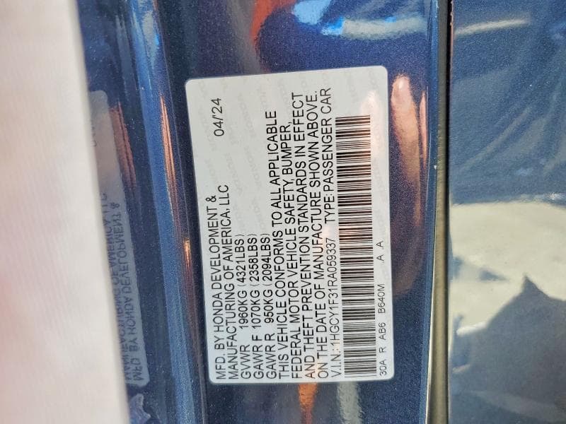 2024 HONDA ACCORD EX 12
