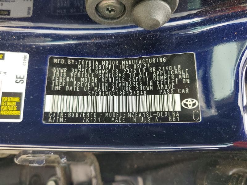 2024 TOYOTA COROLLA LE LE 13