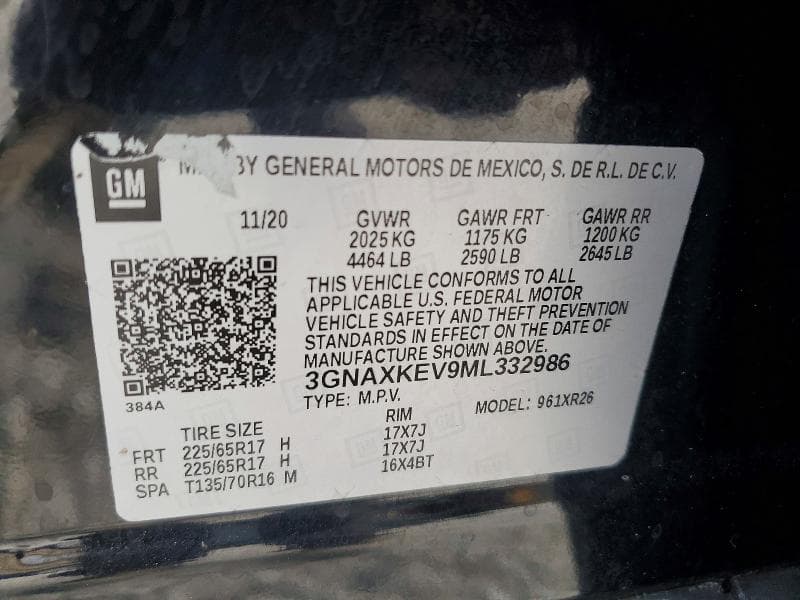 2021 CHEVROLET EQUINOX LT 12