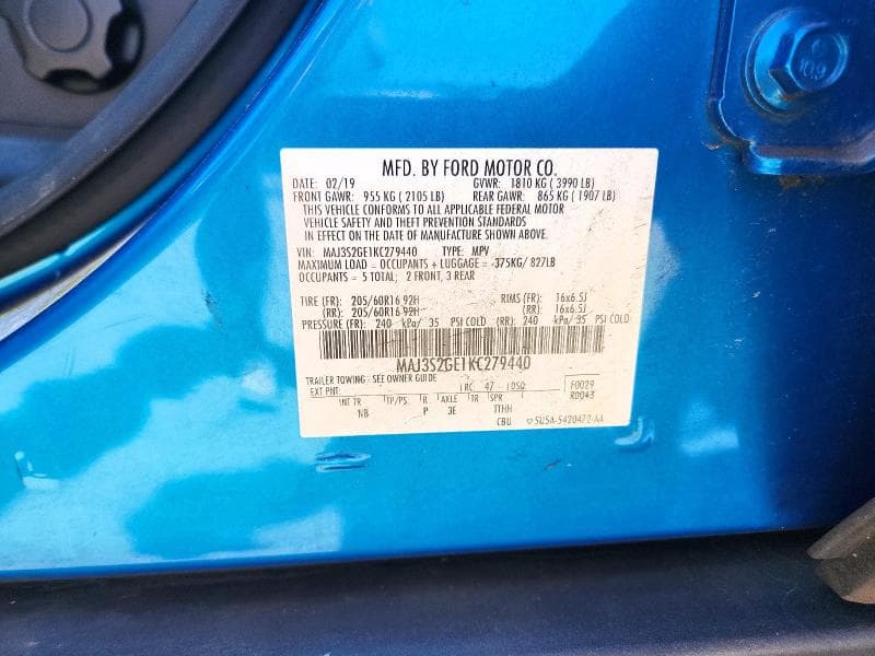 2019 FORD ECOSPORT SE 13