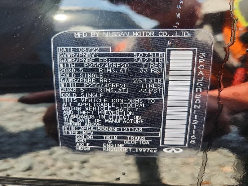 2022 INFINITI QX50 LUXE LUXE 14