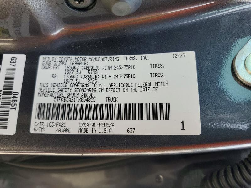 2026 TOYOTA TUNDRA SR SR 12