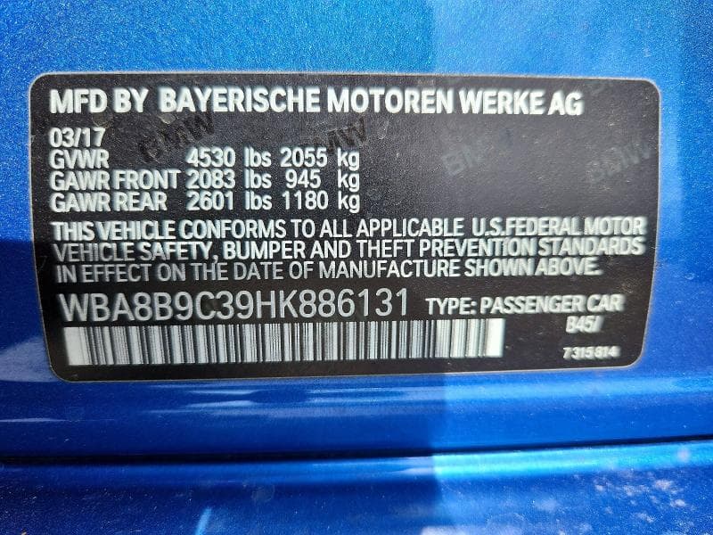 2017 BMW 330 I I 12