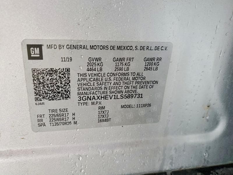 2020 CHEVROLET EQUINOX LS 14