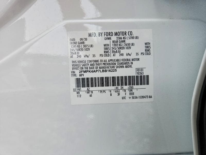 2020 FORD EDGE ST 13