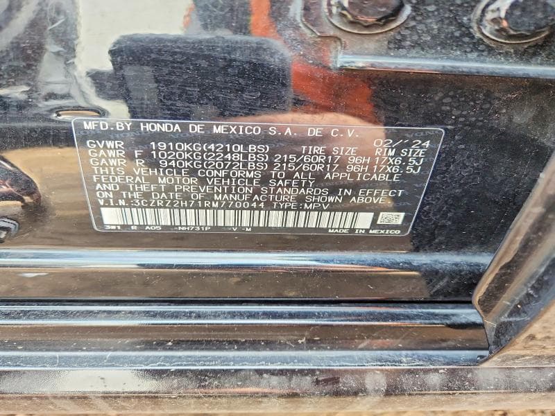 2024 HONDA HR-V EXL EXL 12