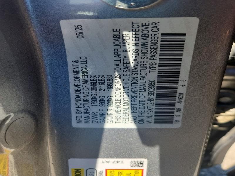 2025 HONDA CIVIC SPORT SPORT 12
